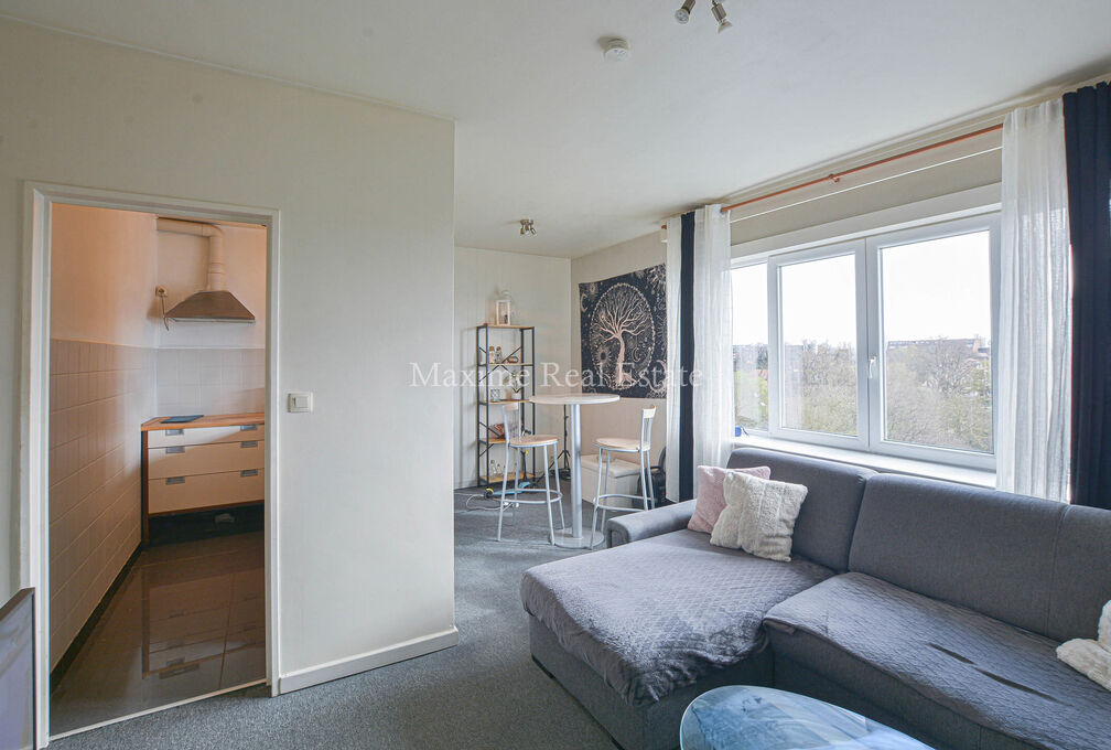 Maxime Real Estate stelt u een goed onderhouden studio voor.

Gelegen tussen het Fallon-stadion/Stokkel en nabij openbaar vervoer, scholen, winkels,...

Deze mooie studio +/-33m² (volgens EPC) is gelegen op de 7e en laatste verdieping en is samengesteld 